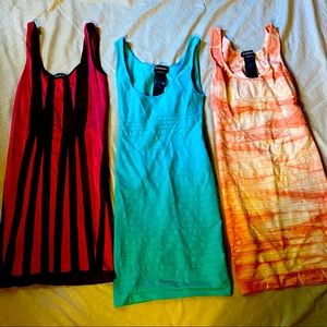 Bebe dresses size small set of 3